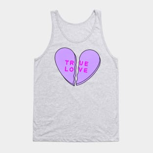 Broken Candy Hearts Purple Tank Top